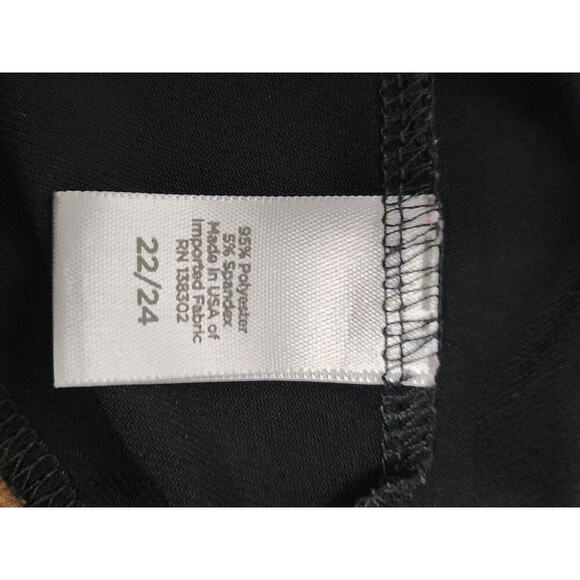 Avenue A Line Shift Dress Women's 22/24 NWOT Suede Trim Shark Bite Hem Stretch - Picture 4 of 8